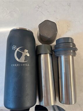 Ceres Chill Black Insulated Kids Bottle with Inserts
